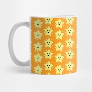 Orange and Yellow Stars Repeated Pattern 032#001 Mug